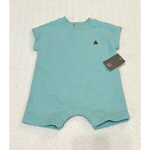 NWT Baby Gap Blue VintageSoft Shorty One-Piece size 0-3 months